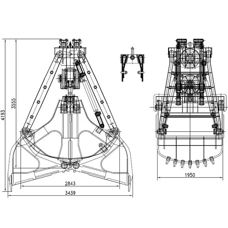 Electric Hydraulic Double Disc Grab Q235 material