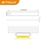 A3378 Rechargeable Body Sensor Pendant Light 200/400/520*40*12mm DC12V 4014