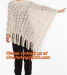 women yarn knitted hollow out crochet poncho to keep warm and fashion shawls
