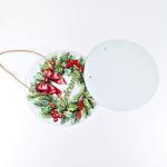 Christmas Home Decor Sublimation Metal Blanks Round Hanging Sublimation Plaques