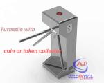 Half Height Coin or Token Operated turnstile entrance gates for Swimming Pool