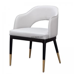 China Modern Cheap Leisure Chairs Dining Chair With Upholstered Seat and Wooden Legs,Color Optional. on sale