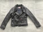 Womens Dark Brown PU Leather Jacket With Plastic Zip Through S M L XL LEDO1727