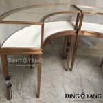 OEM Installed Curved Lighted Jewelry Display Cases