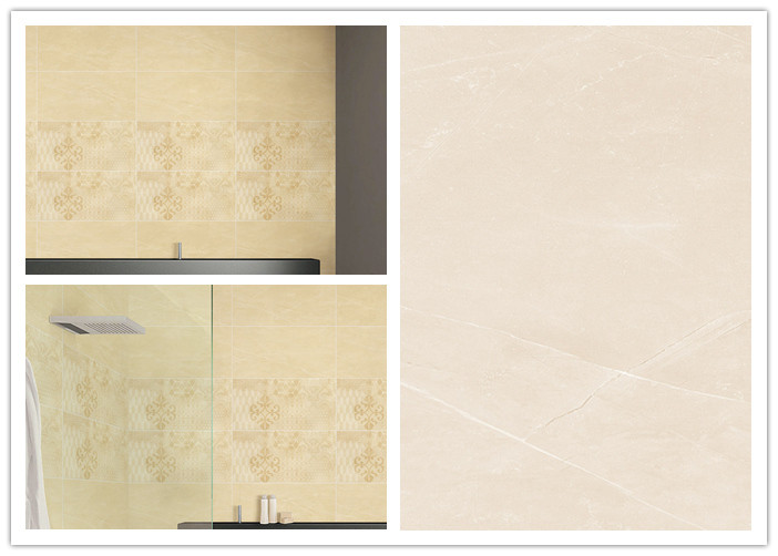 40*80cm Indoor Outdoor Porcelain Tiles Marble Beige Color Wear Resistant