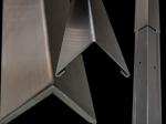 Stainless steel edge profile for doors with rose gold color