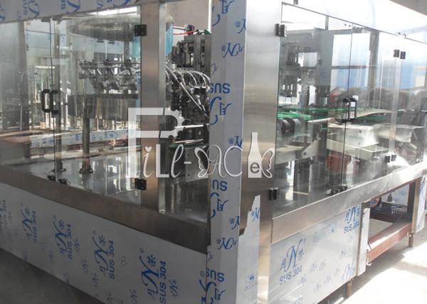PET Plastic Glass 3 In 1 Monobloc Soft Drink Cola Bottling Machine / Equipment /