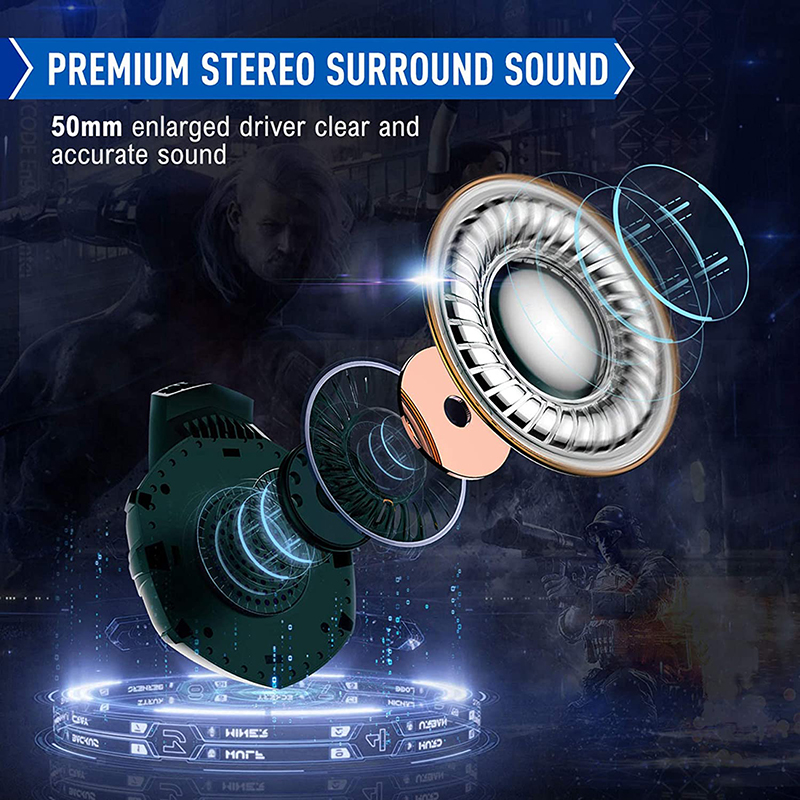 PS4 Gaming Headset Wired G9000 LED Noise Canceling Headphones with Mic RGB Light