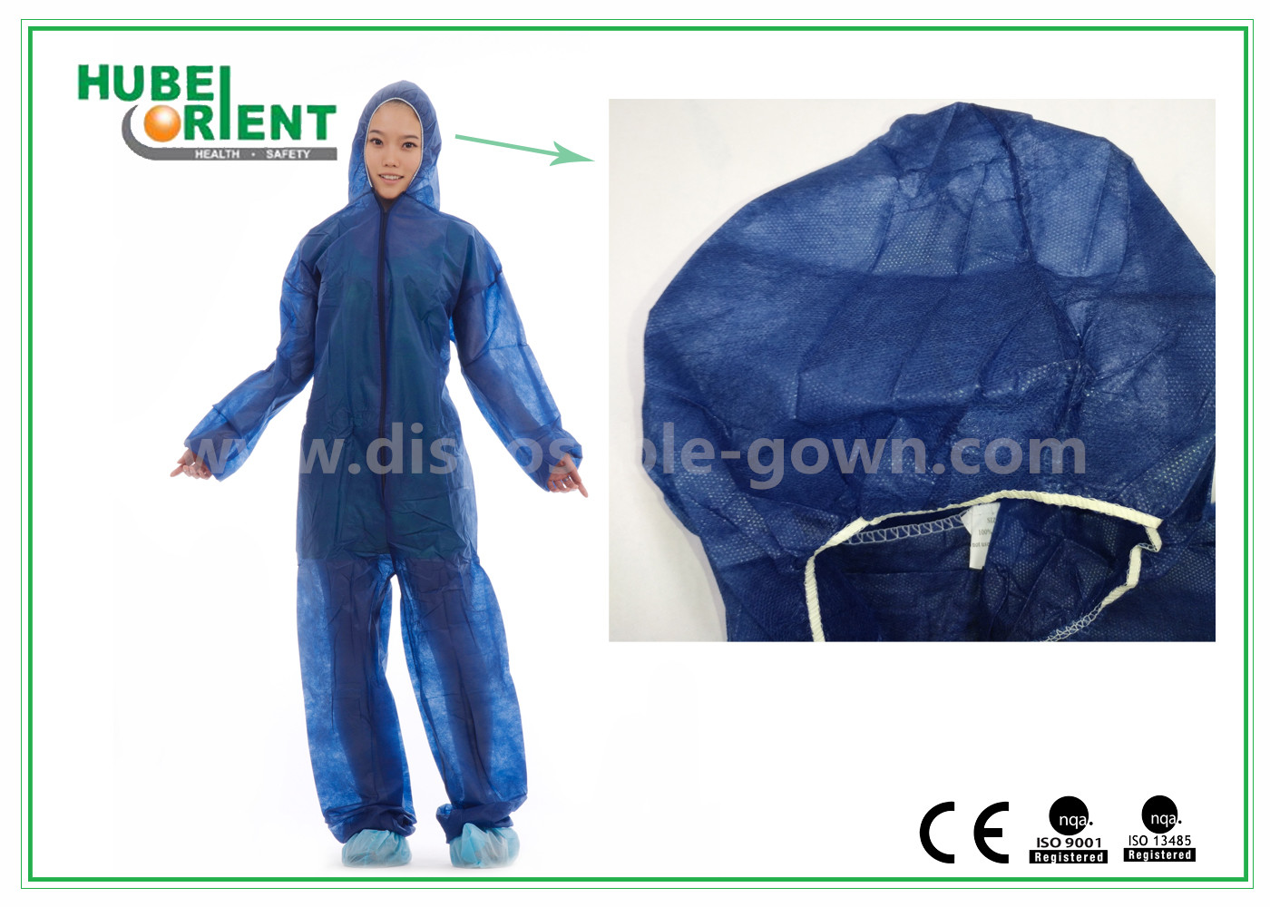 Breathable Disposable Microporous Coverall With Hood