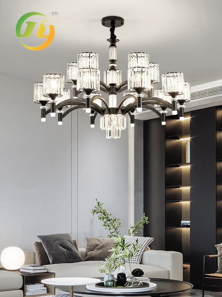 Nordic Light Luxury Living Room Bedroom Restaurant White Crystal Pendant