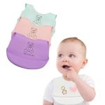 Food Grade Feeding Bib Waterproof Silicone Bibs Customized For Baby