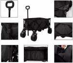 Collapsible Folding Beach Wagon for Outdoor Garden and Portable Camping Cart