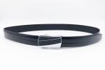 Genuine Leather Mens Automatic Buckle Belt 3.5cm Width Black Color