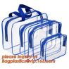 waterproof hanging toiletry bag for travel, Vinyl Transparent PVC Cosmetic Bag /Clear Toiletry Bag/PVC Travel Makeup Bag for sale