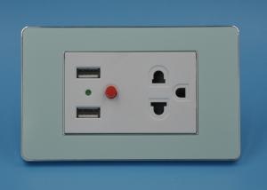 Wholesale American Standard USB Wall Socket Outlet 0.4mm Acrylic With Fireproof PC from china suppliers