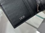 Embossed Vertical CD Christian Dior Mens Wallet Diamond Zippered