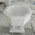Marble Holy Water Font Natural Stone Catholic Baptismal Religious Chancel