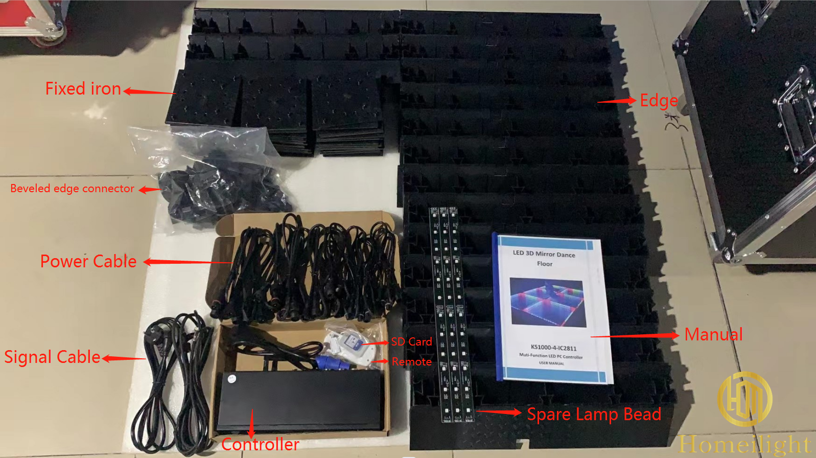 RGB Outdoor Square LED Dance Floor Light 3D Mirror Starry Mat for Party Sale