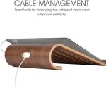 High Quality Portable Bent Wood Laptop Holder Computer Desk Wooden Monitor Stand