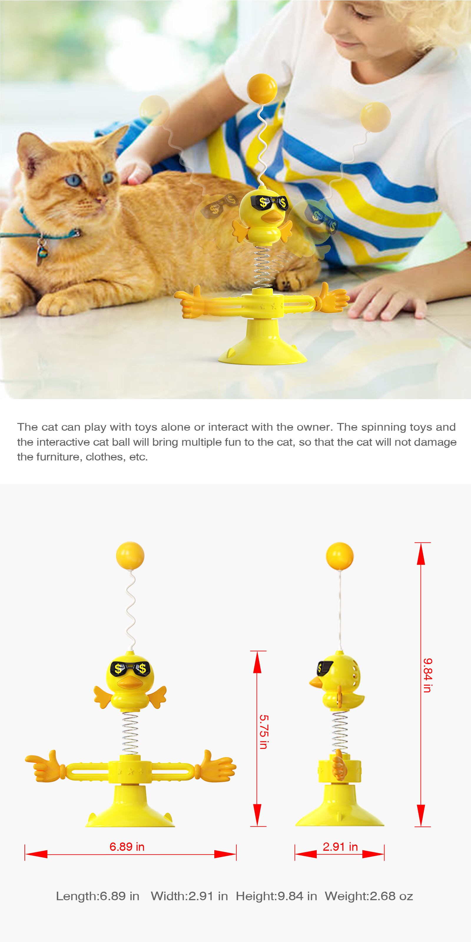 durable cat exercise toys Home Self Hey Spring Bird With Custom
