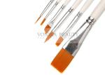 6Pcs Artist Paint Brushes Set For Acrylic Watercolor Oil Painting Craft Nail