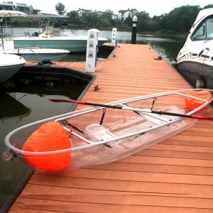 Wholesale 100 % Virgin Polycarbonate Resin Clear Bottom Kayak With Stabiliser Fin from china suppliers