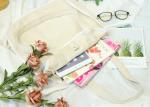 Round Corner Hemming Lightweight Canvas Cotton Tote Bag