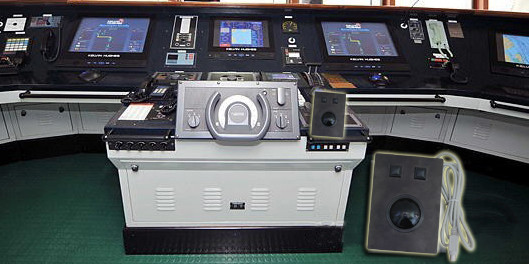 Marine Control Tracking mouse with Black Metal Panel and 50MM Resin Trackball industrial