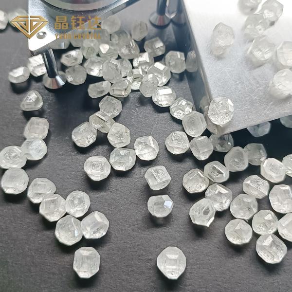 Rectangular 7mm 9mm DEF Color HPHT Rough Raw Diamond For Ring