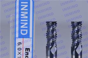 China AlTiN NANO Coating HRC55 Roughing End Mills 4 Flute 6mm / 8mm Diameter on sale