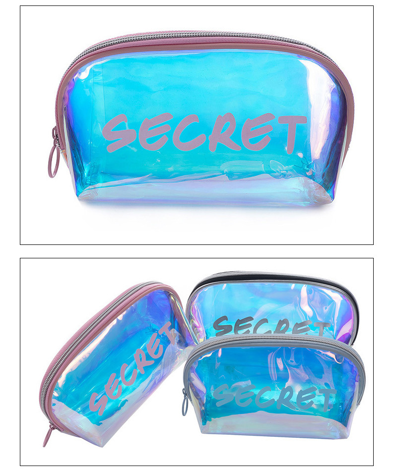 Transparent Holographic Cosmetic Bag