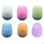Beach Food Grade Silicone Stemless Wine Glasses 12oz Recyclable