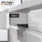 Marble Top Flat Doors Solid Wood Kitchen Cabinet Furniture Set Contemporary