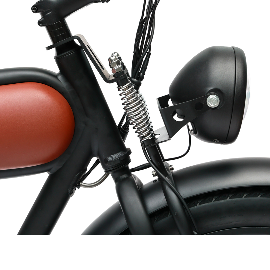 Highly 26-inch Fat Tire Retro Electric Motorcycle with 48V 750W Motor and 8-speed Gears