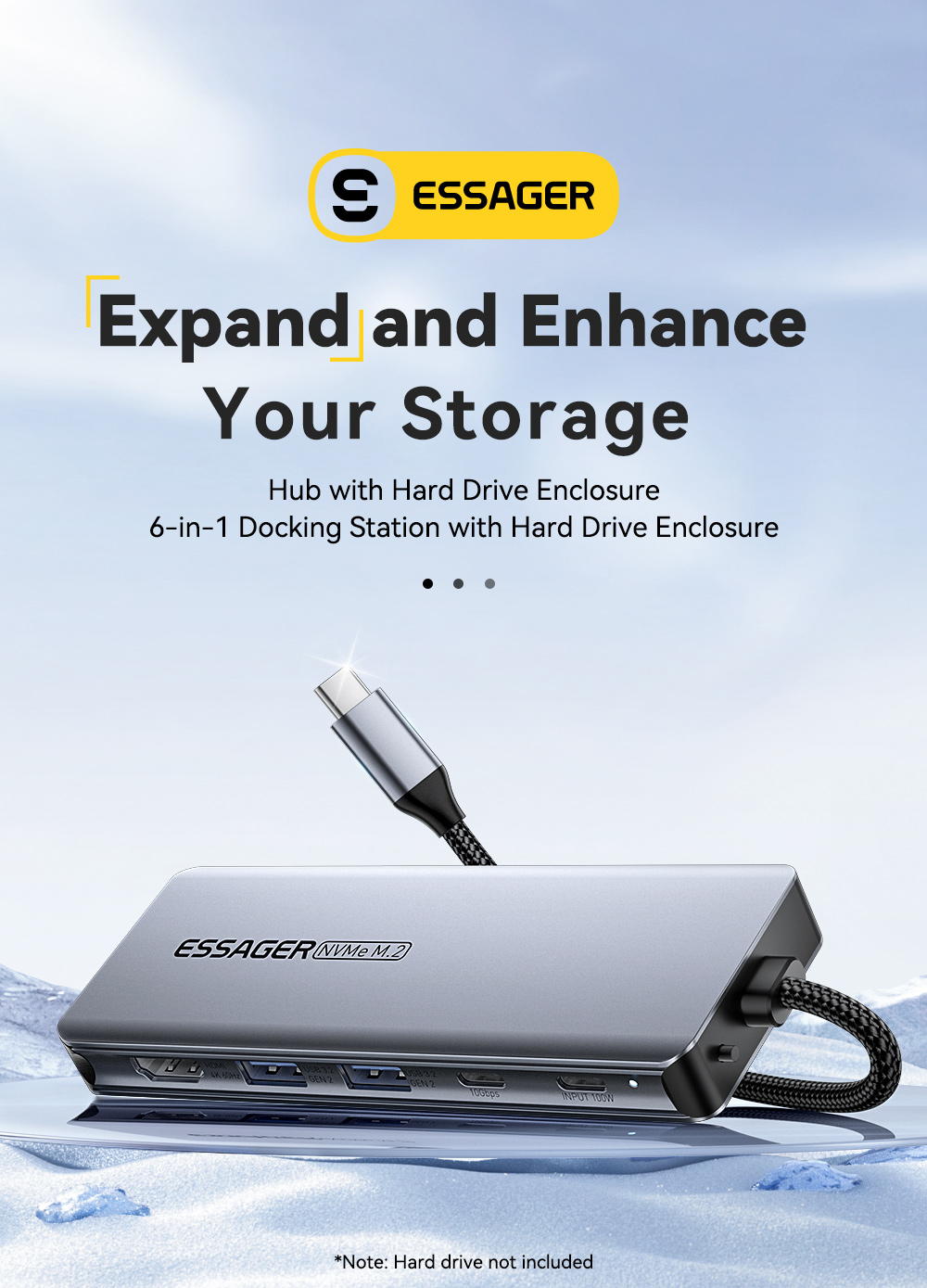 18cm Cable SSD USB Hub For Laptop USB C Docking Station