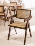 Home Furniture Nordic Solid Wood Rattan Dining Chair for Hotel and Living Room