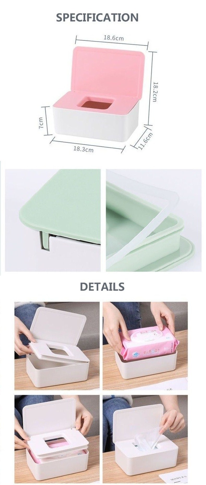 Storage Organizer Box Table Organizer Seal Up Case For Mask Other Home Storage Organization