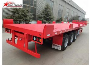 Wholesale 12 Wheels 13 Meters Platform Semi Trailer 3 Axles Low Alloy Steel Material from china suppliers