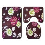 OEM ODM Three Piece Bathroom Rugs Toilet Tank Cover Set Washable