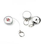 Heavy Duty Metal Tape Measure Components , Keychain Ring Clip For Work ID Badge