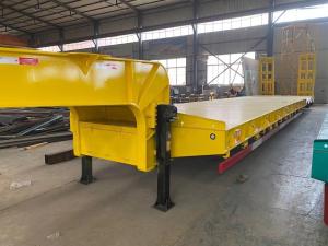 Wholesale 1310mm Wheel Base Self-dumping Excavator Transport Low Loader/Low Boy Truck Semi Trailers from china suppliers
