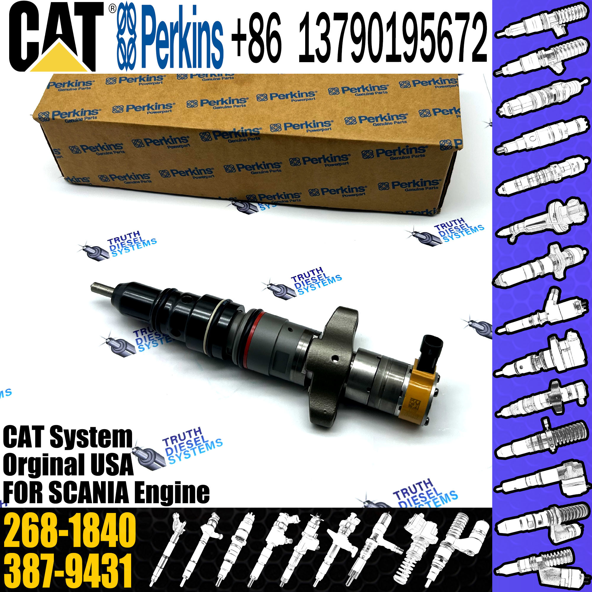 C7 C9 fuel injector 268-1835 268-1836 268-1839 268-1840 for caterpillar fuel injectors
