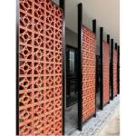 Beautiful Customized Perforated Terracotta Red Brick Wall Ventilation Breeze
