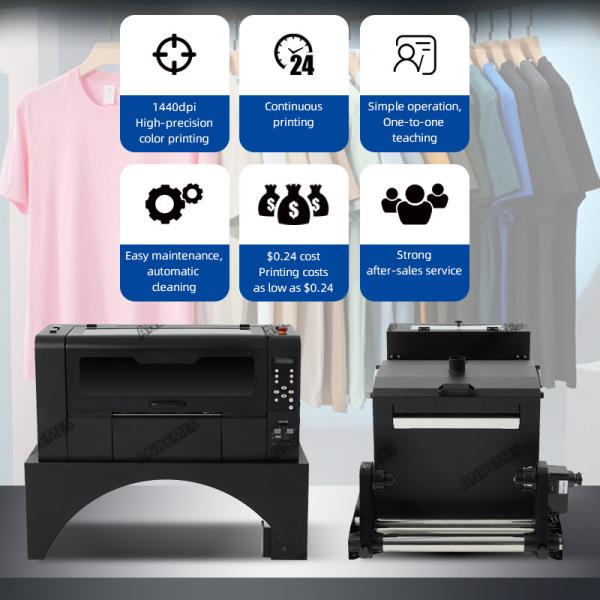XP600 Print Head A3 DTF Printer for 33cm Desktop Roller Printing of Pet Transfer