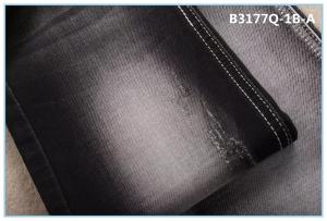 Wholesale Stock Lot Fake Knitted Black Denim Jeans Fabric 9.3oz from china suppliers