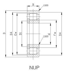Wholesale Precision Cylindrical Roller Bearings: N/NJ/NU/NUP Cylindrical Roller Bearing NUP304E from china suppliers