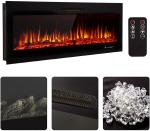Customized Logo Acceptable Electric Fireplace Stove with 9 Flame Colors Wall