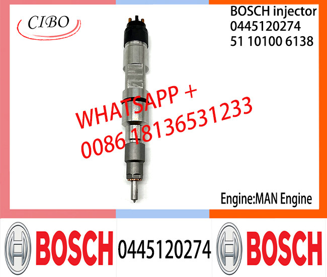 BOSCH 0445120274 Neutral Diesel Fuel Injector Assembly 0445120274 51101006138 For MAN Engine