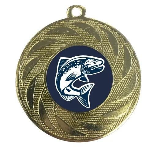 Customized Universal Stock Fishing Medals For Fishing Clubs Both Sides with