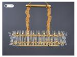 Luxury Kitchen Chandelier Modern Home Decor Hang Lamp Gold Rectangle ceiling